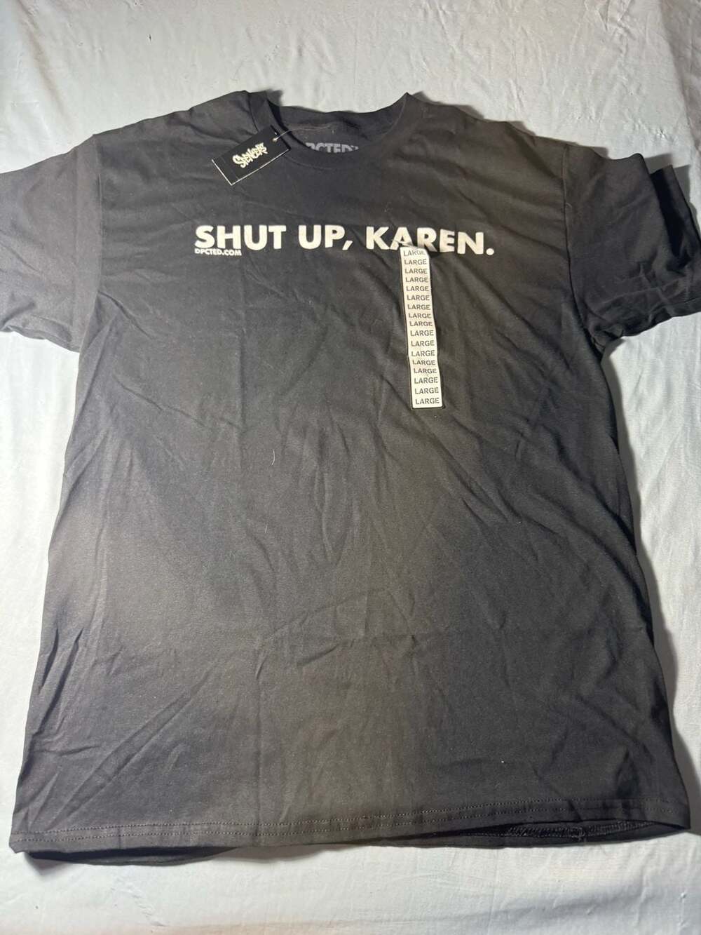 Shut Up Karen Graphic T-Shirt Size L Black